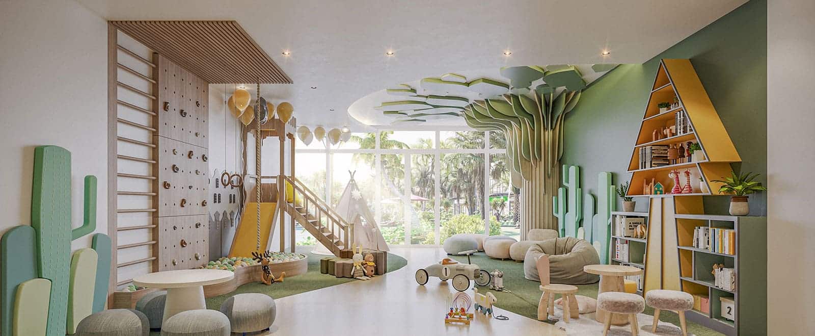 Phong cách kiến trúc Tropical tại các tòa căn hộ dự án The 5Way Phú Quốc.