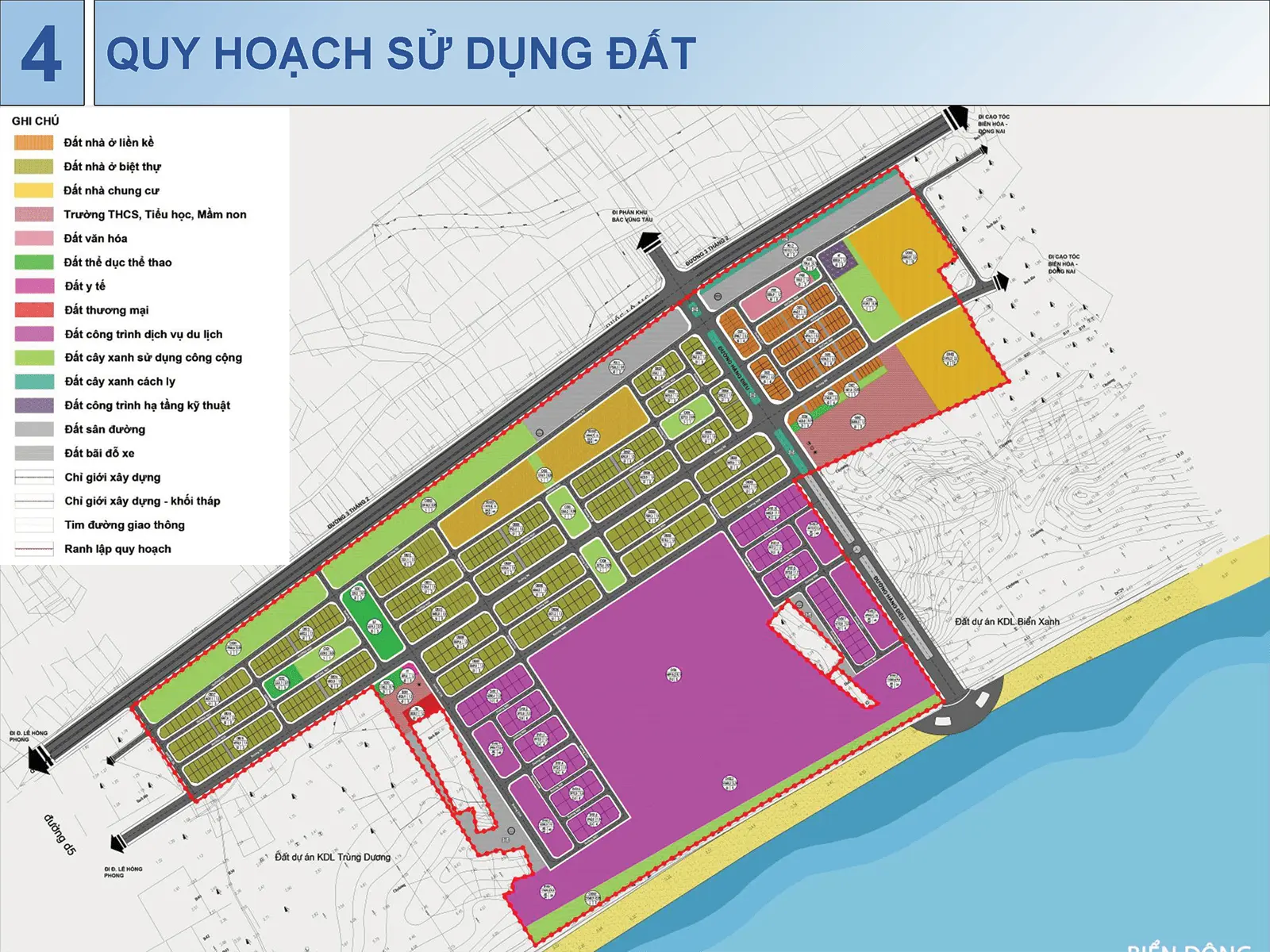 Bản đồ quy hoạch sử dụng đất dự án Sun Group Vũng Tàu, vị trí đắc địa tại Phường 10, Vũng Tàu.