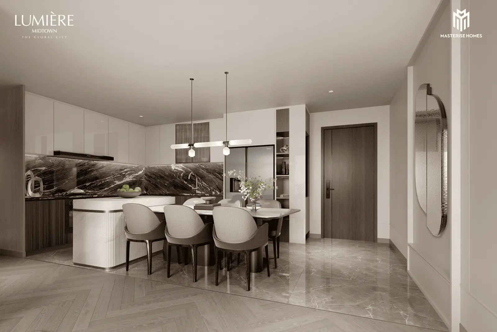 Không gian sống tiện nghi và sang trọng tại LUMIÈRE Midtown, nơi cảm hứng New York gặp gỡ đẳng cấp đương đại.