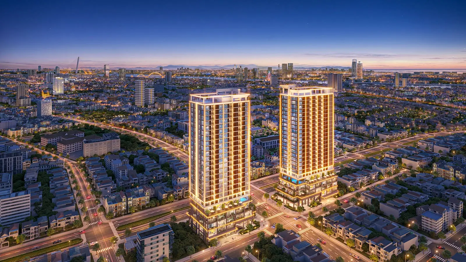 Toàn cảnh Sun Costa Residences Đà Nẵng – Kiến trúc sang trọng giữa trung tâm du lịch năng động.