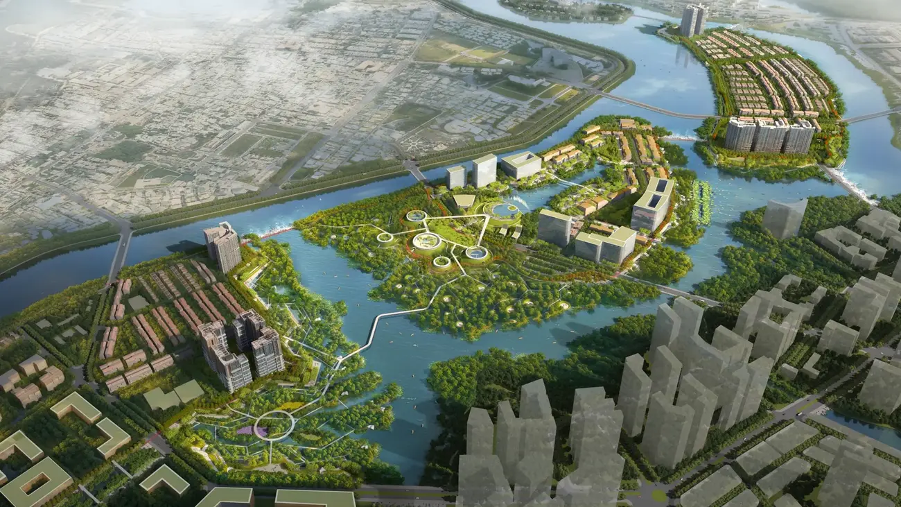 Phối cảnh dự án Charmora City – khu đô thị ven sông đẳng cấp quốc tế tại Khánh Hòa.